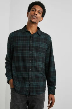 Heren Rails Lennox Shirt - Emerald Schaduw