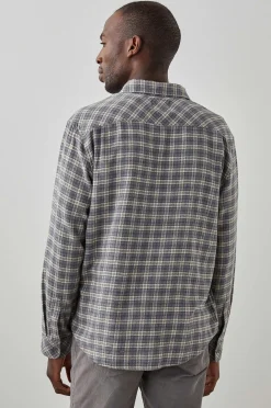 Heren Rails Lennox Shirt - Houtskool Vlas Melange