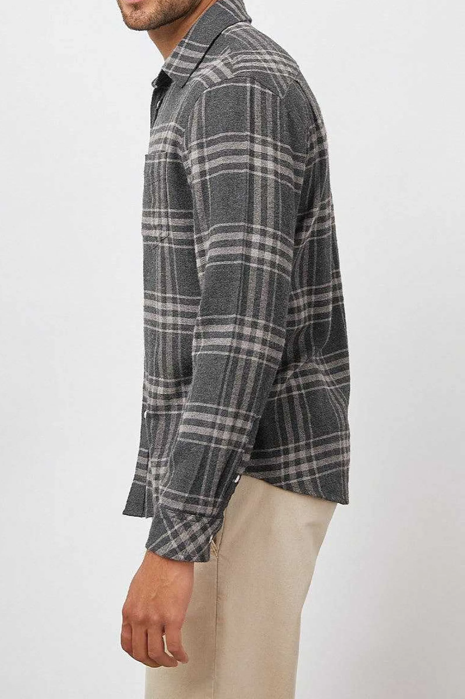 Heren Rails Lennox Shirt - Houtskool Wraith Melange