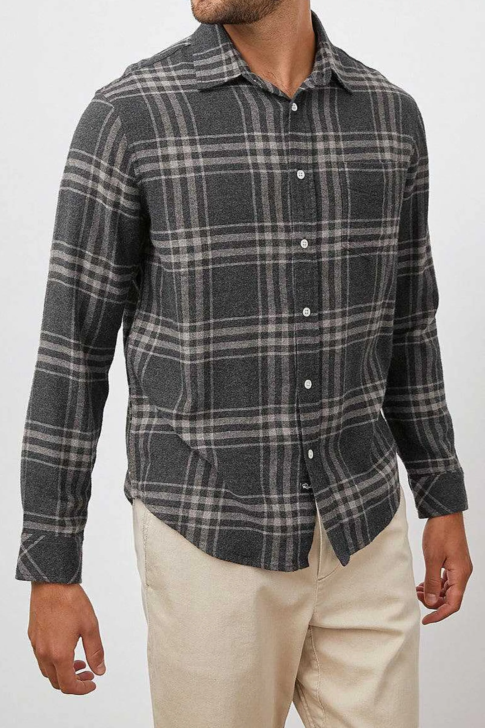 Heren Rails Lennox Shirt - Houtskool Wraith Melange
