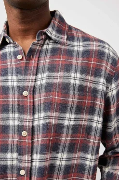 Heren Rails Lennox Shirt - Rode Schaduw Melange