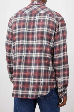 Heren Rails Lennox Shirt - Rode Schaduw Melange