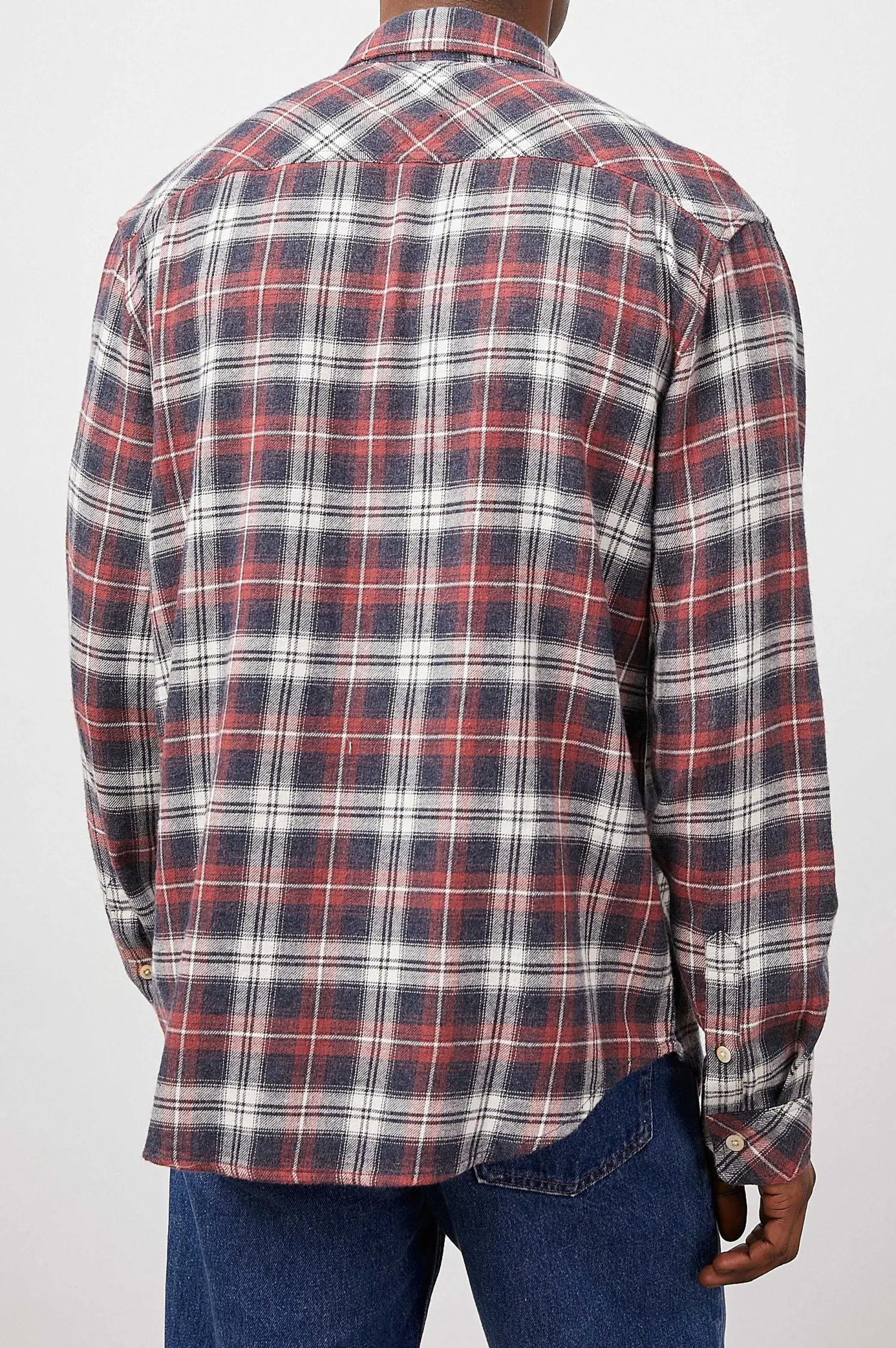 Heren Rails Lennox Shirt - Rode Schaduw Melange