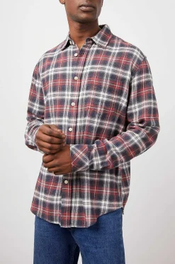 Heren Rails Lennox Shirt - Rode Schaduw Melange