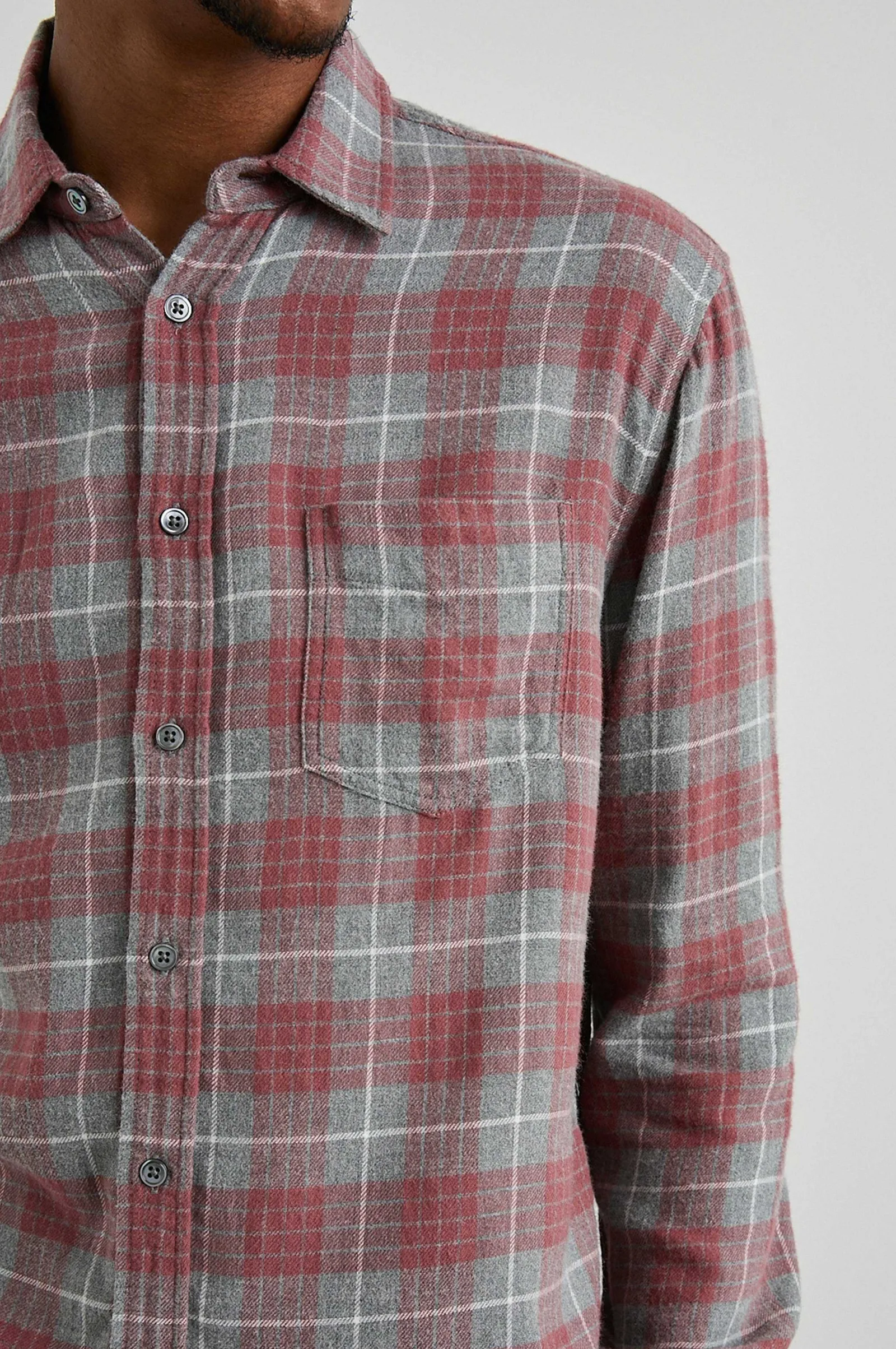 Heren Rails Lennox Shirt - Schuurstaal Duif