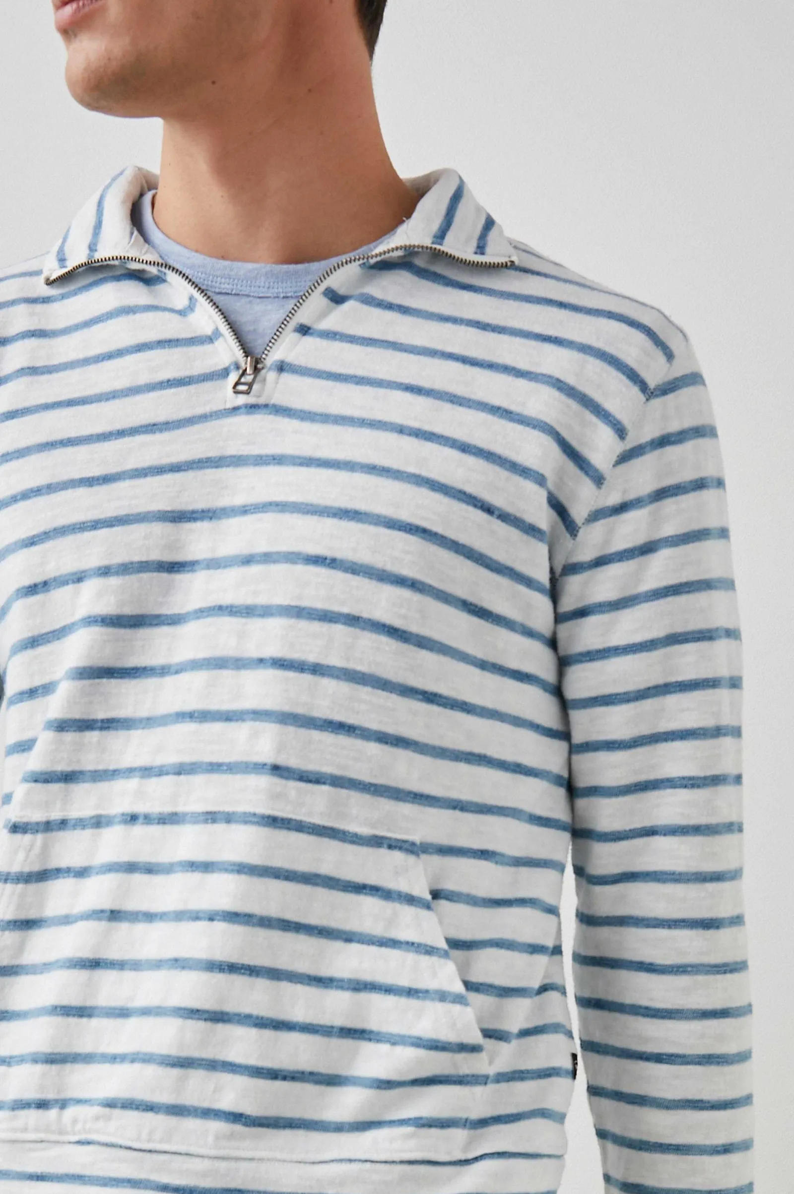 Heren Rails Leorio Sweatshirt - Canvas Met Bretonse Strepen