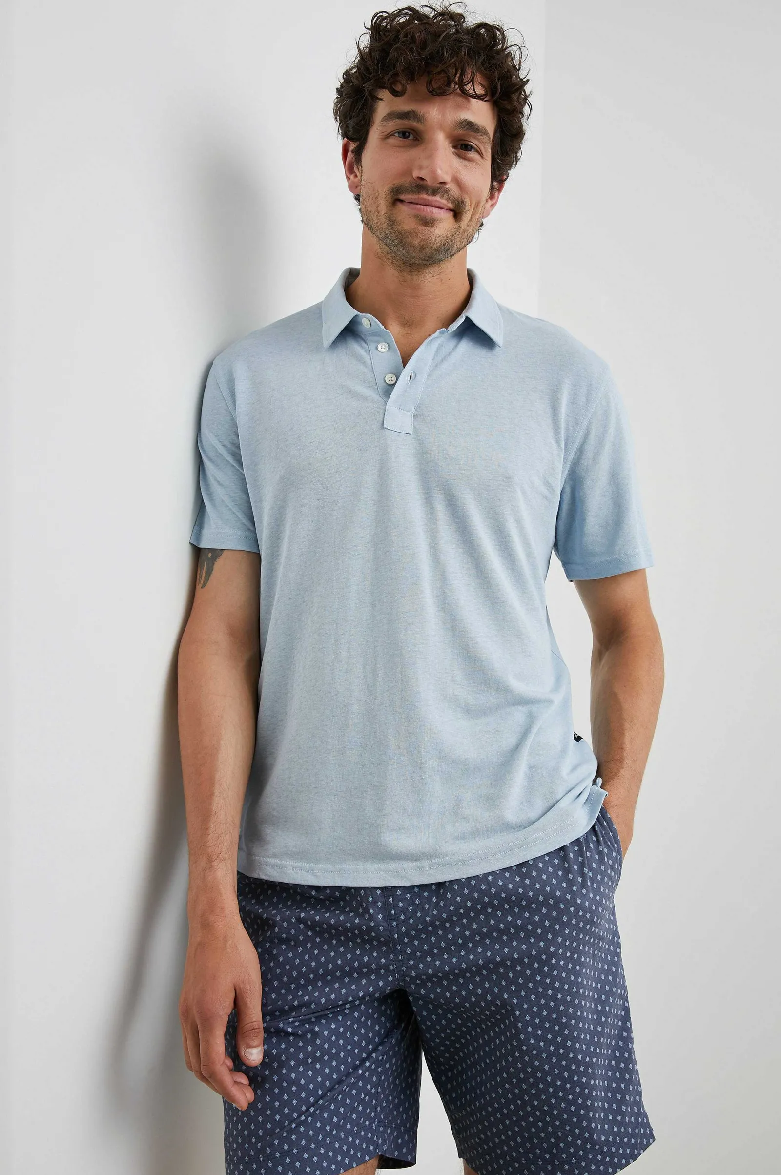 Heren Rails Levant Poloshirt - Cielo