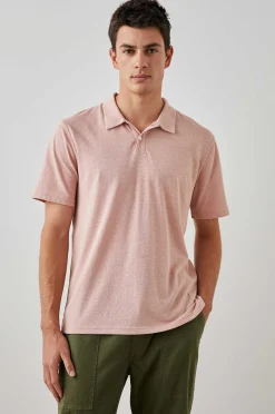 Heren Rails Levant Poloshirt - Flamingo