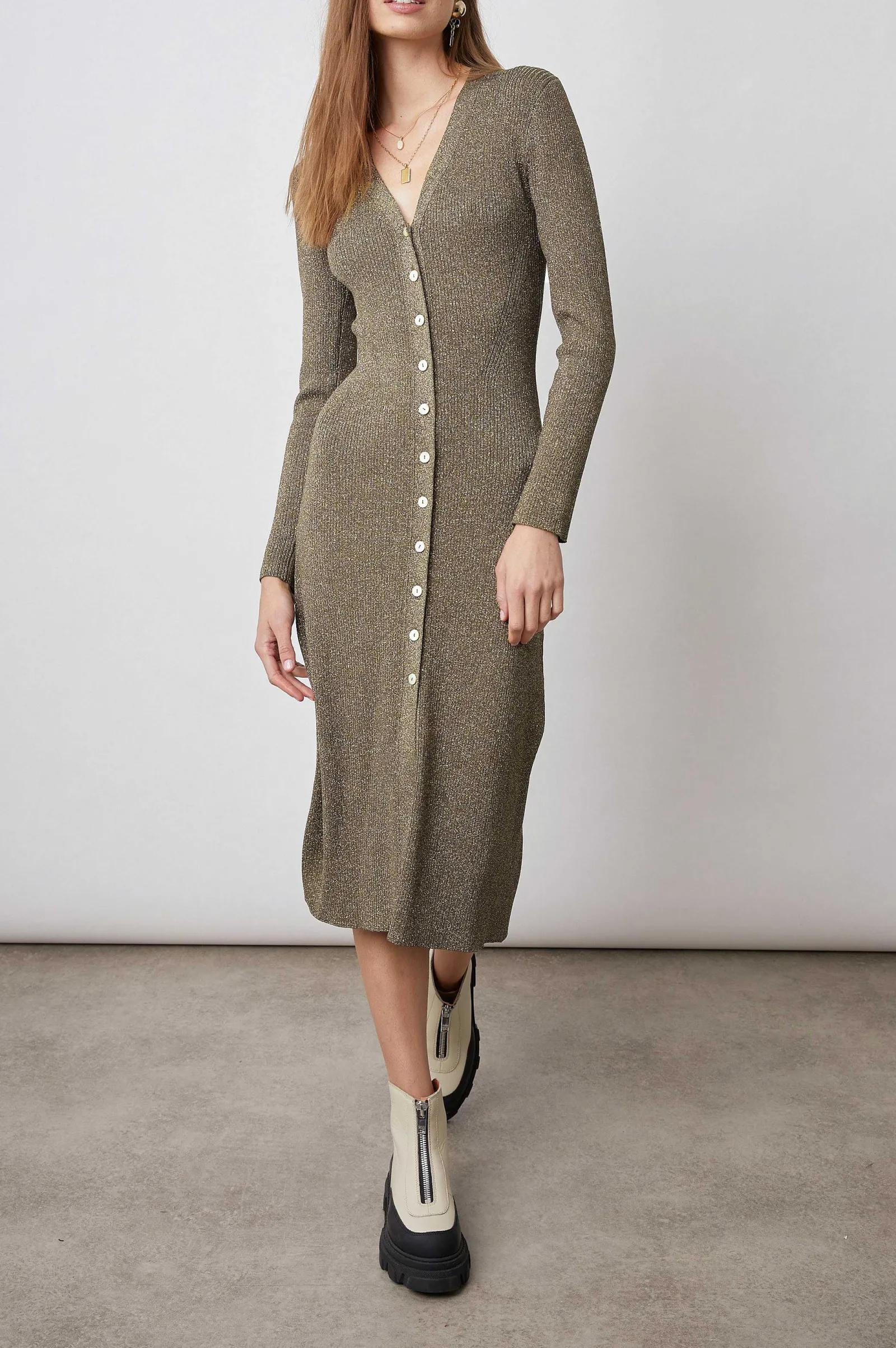 Vrouwen Rails Lorraine Jurk - Goud Lurex