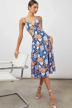 Vrouwen Rails Lourdes Jurk - Kobalt Bloemen