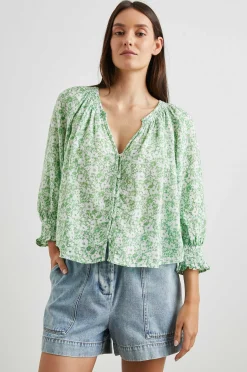 Vrouwen Rails Mariah Top - Groene Textuur Bloemen