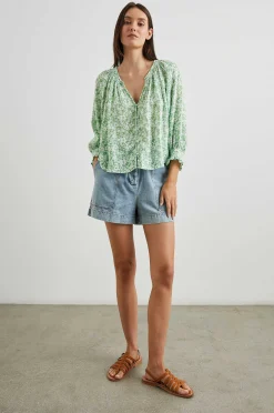 Vrouwen Rails Mariah Top - Groene Textuur Bloemen