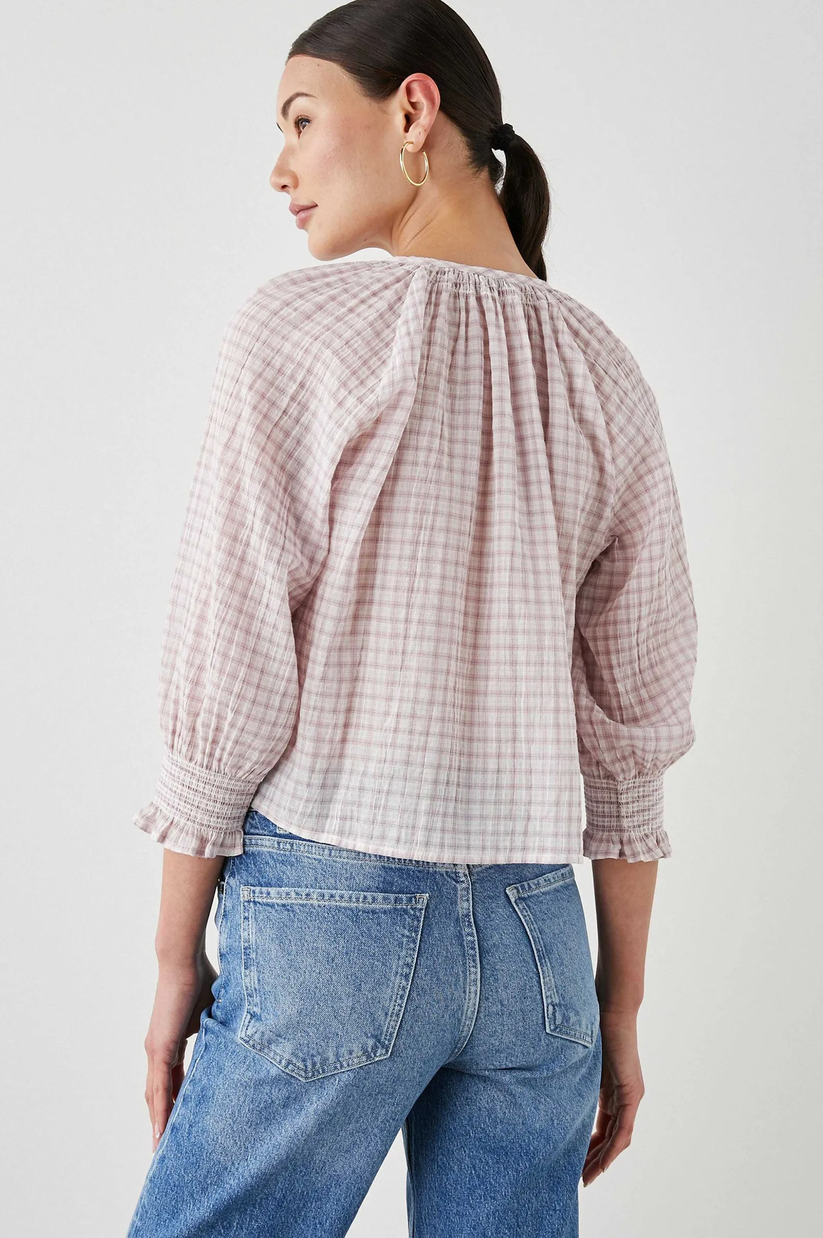 Vrouwen Rails Mariah Top - Zachte Rozen Ruit