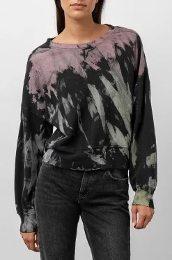 Vrouwen Rails Marlo Sweatshirt - Zwarte Regenboog Stropdasverf