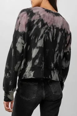 Vrouwen Rails Marlo Sweatshirt - Zwarte Regenboog Stropdasverf