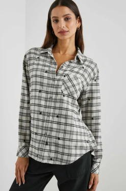 Vrouwen Rails Milo Shirt - Ivoor Geruit Sterren