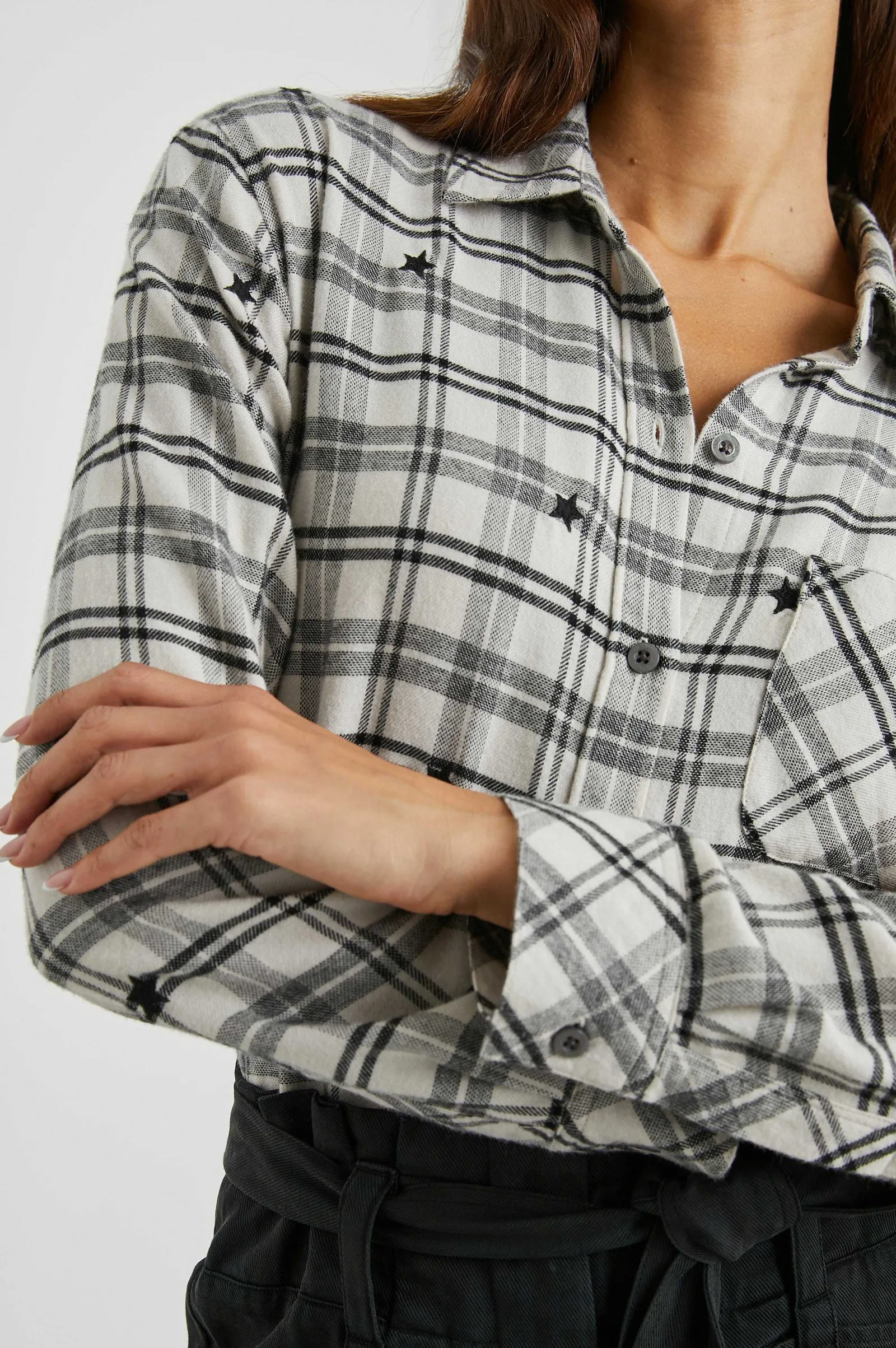 Vrouwen Rails Milo Shirt - Ivoor Geruit Sterren