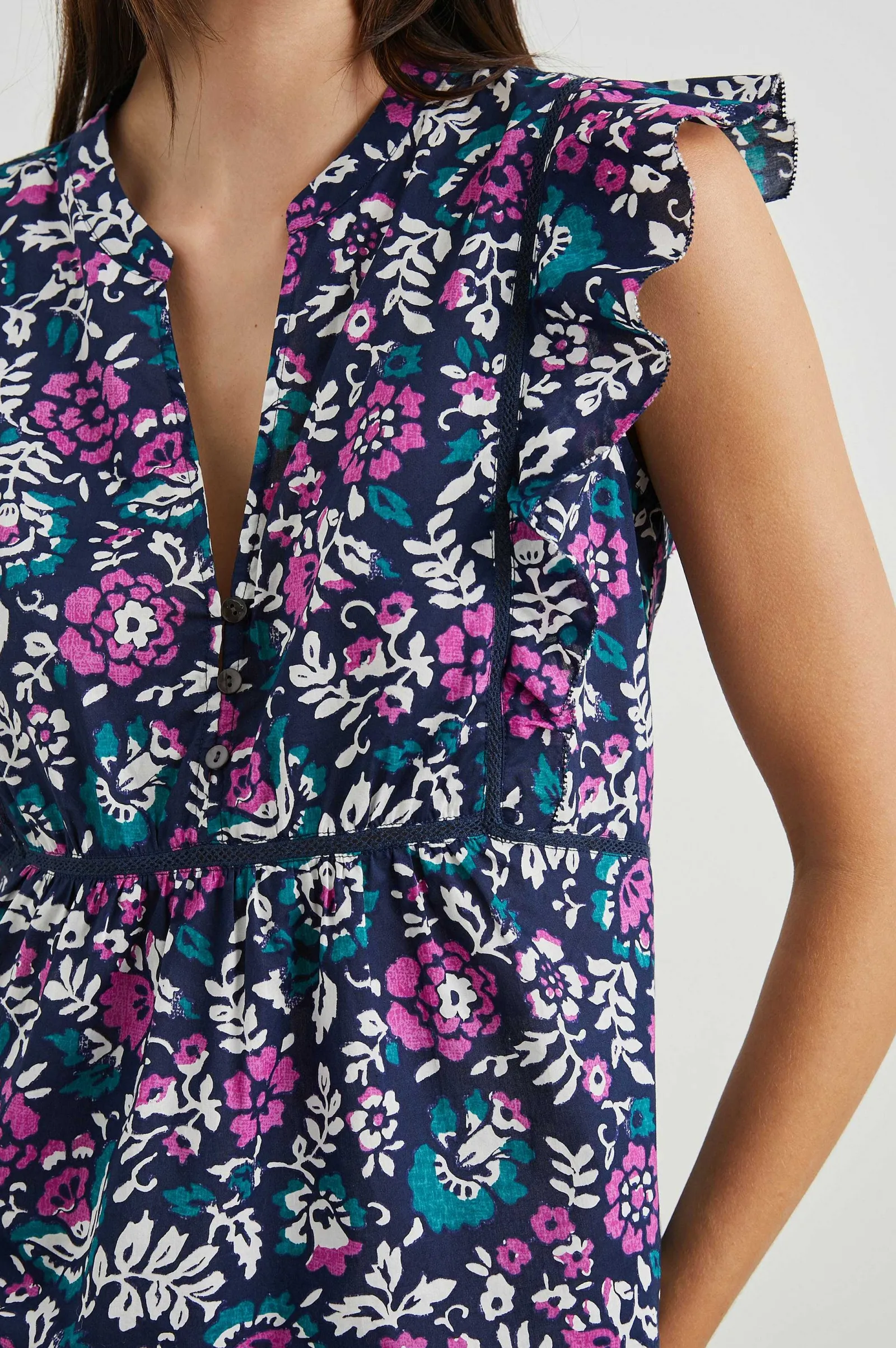 Vrouwen Rails Misha Top - Houtblok Bloemen