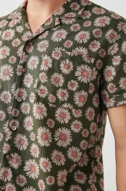 Heren Rails Moreno Shirt - Maya Print Olijf