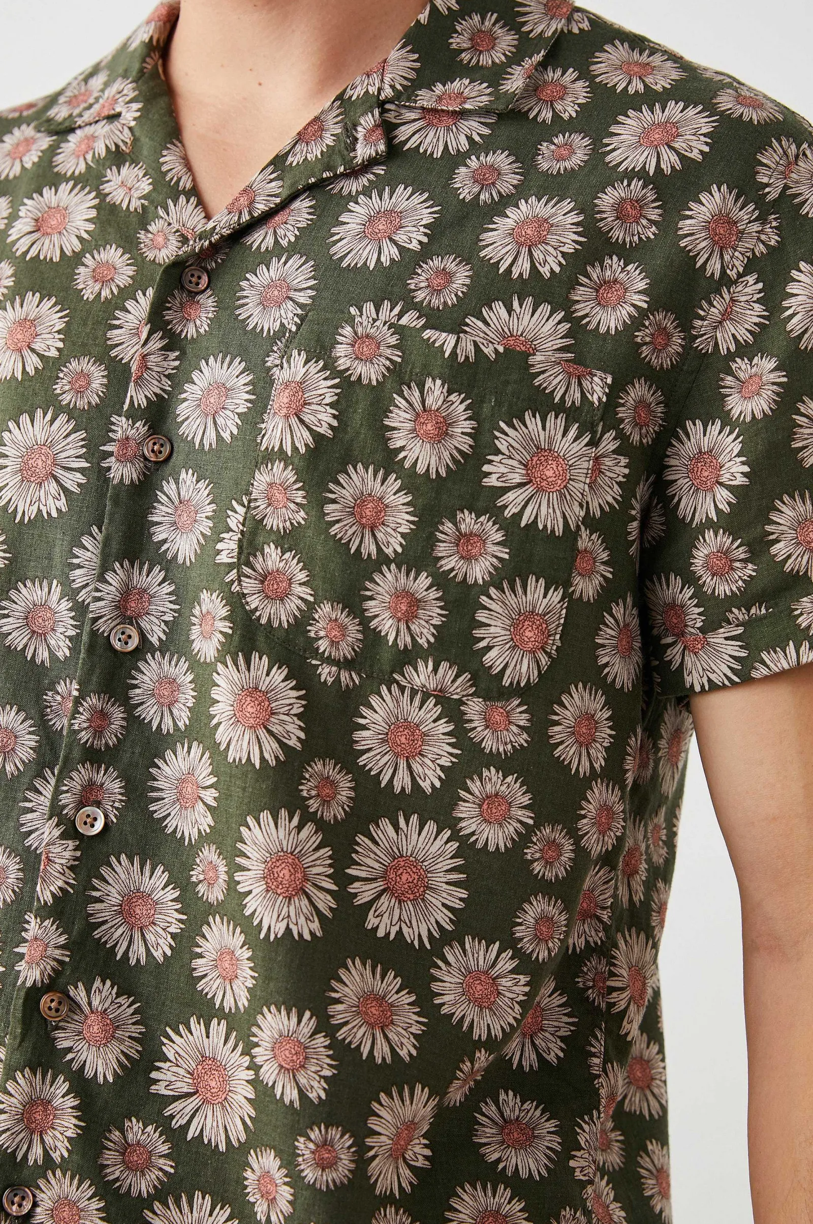 Heren Rails Moreno Shirt - Maya Print Olijf