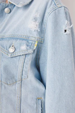 Vrouwen Rails Mulholland Jas - Vervaagd Blauw Distress