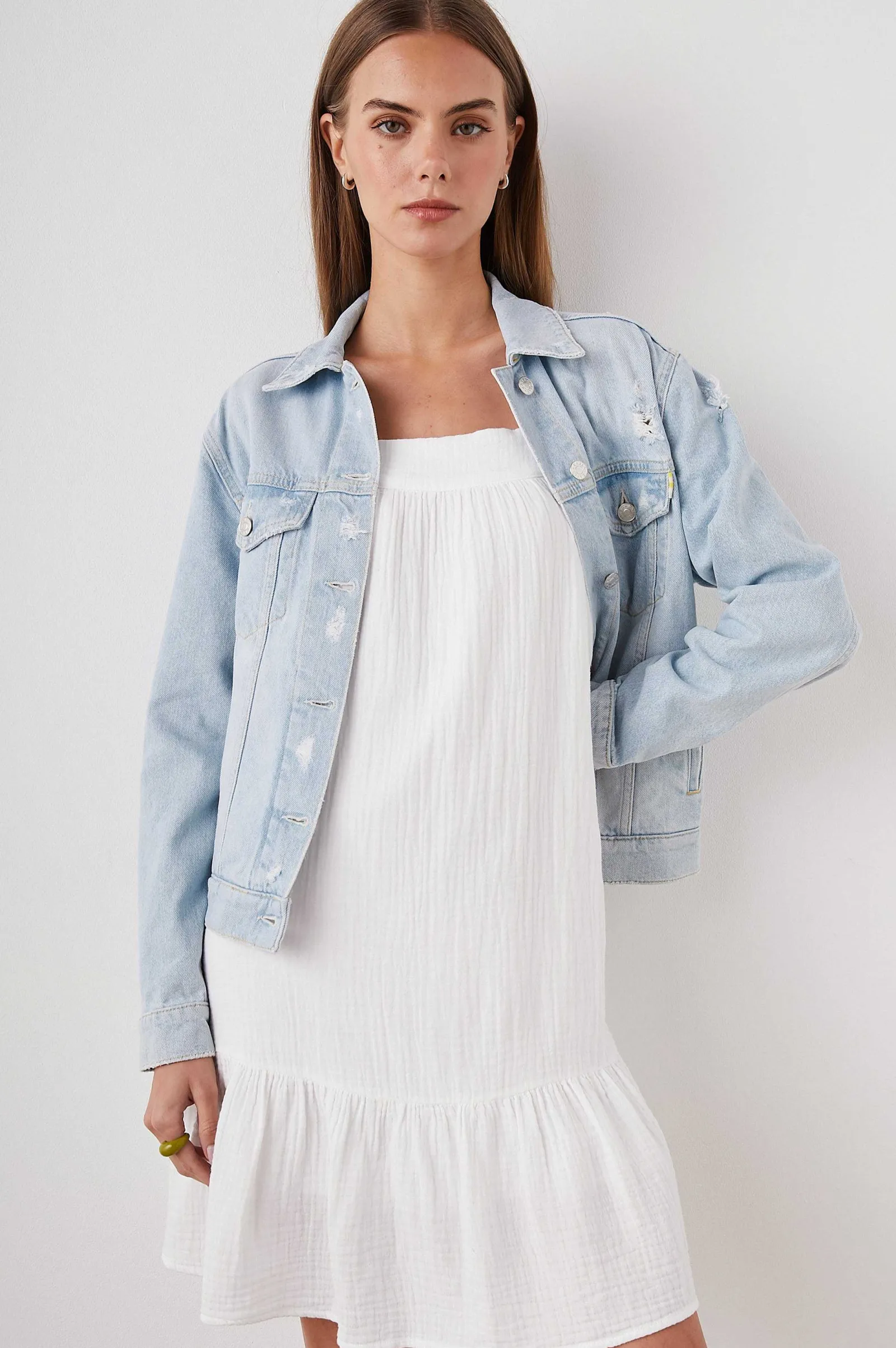 Vrouwen Rails Mulholland Jas - Vervaagd Blauw Distress