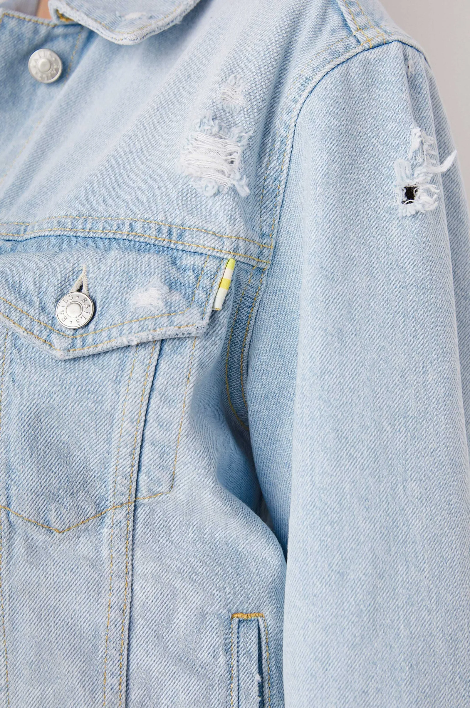 Vrouwen Rails Mulholland Jas - Vervaagd Blauw Distress