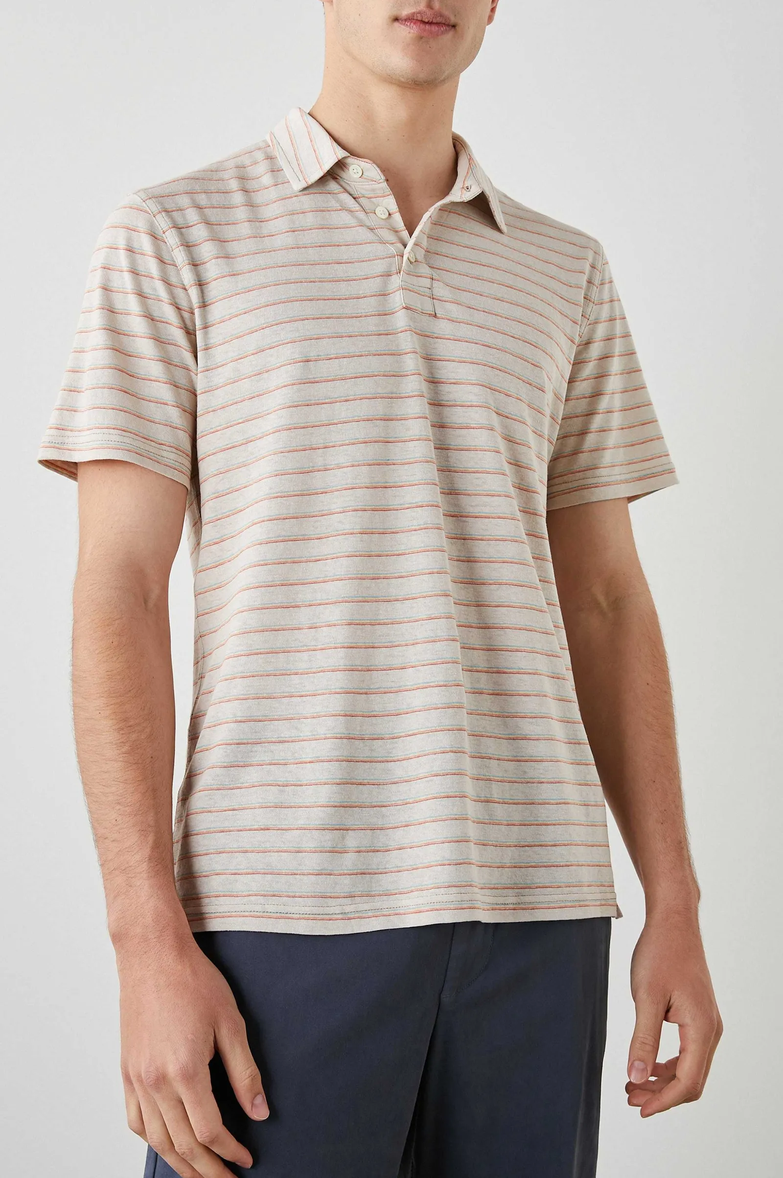 Heren Rails Napoli Poloshirt - Toulouse Zonsondergangstreep
