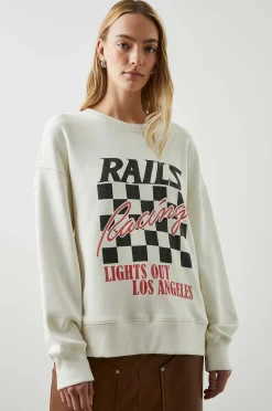 Vrouwen Rails Ontspannen Crew Sweatshirt - Ivoor Racing