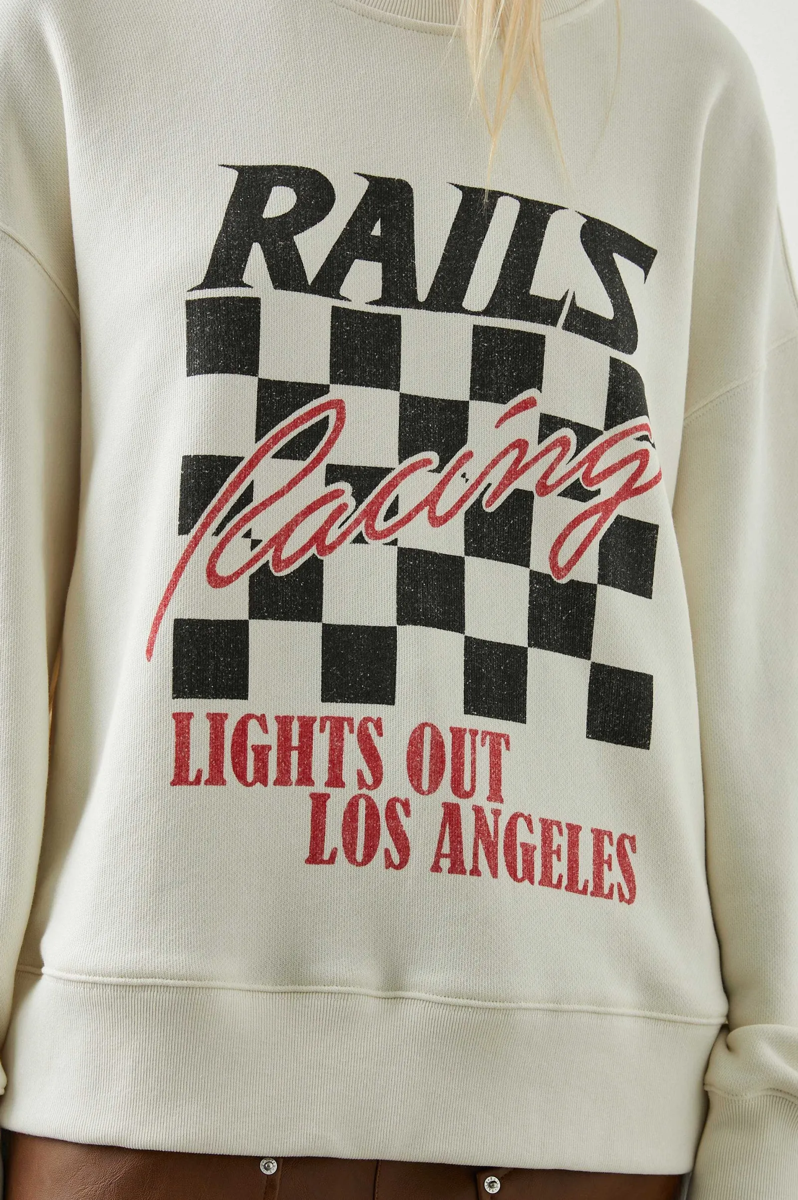 Vrouwen Rails Ontspannen Crew Sweatshirt - Ivoor Racing