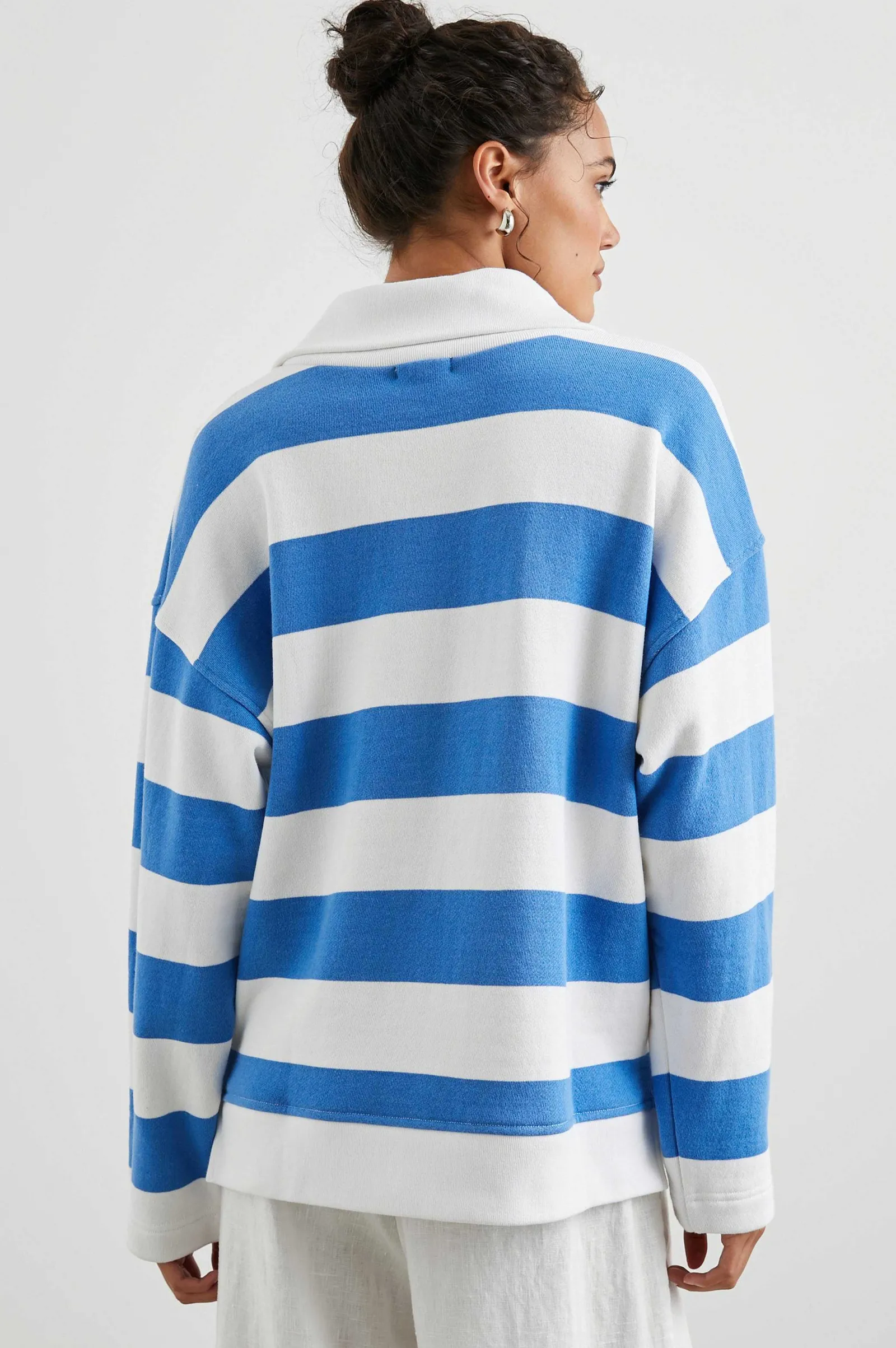 Vrouwen Rails Parker Sweatshirt - Oceaan Rugby Streep