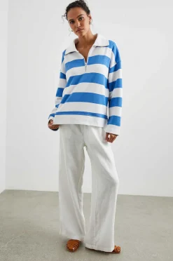 Vrouwen Rails Parker Sweatshirt - Oceaan Rugby Streep