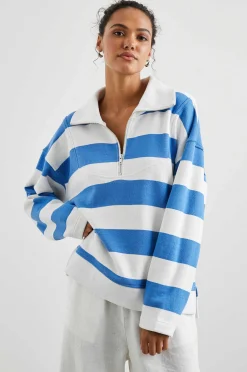 Vrouwen Rails Parker Sweatshirt - Oceaan Rugby Streep