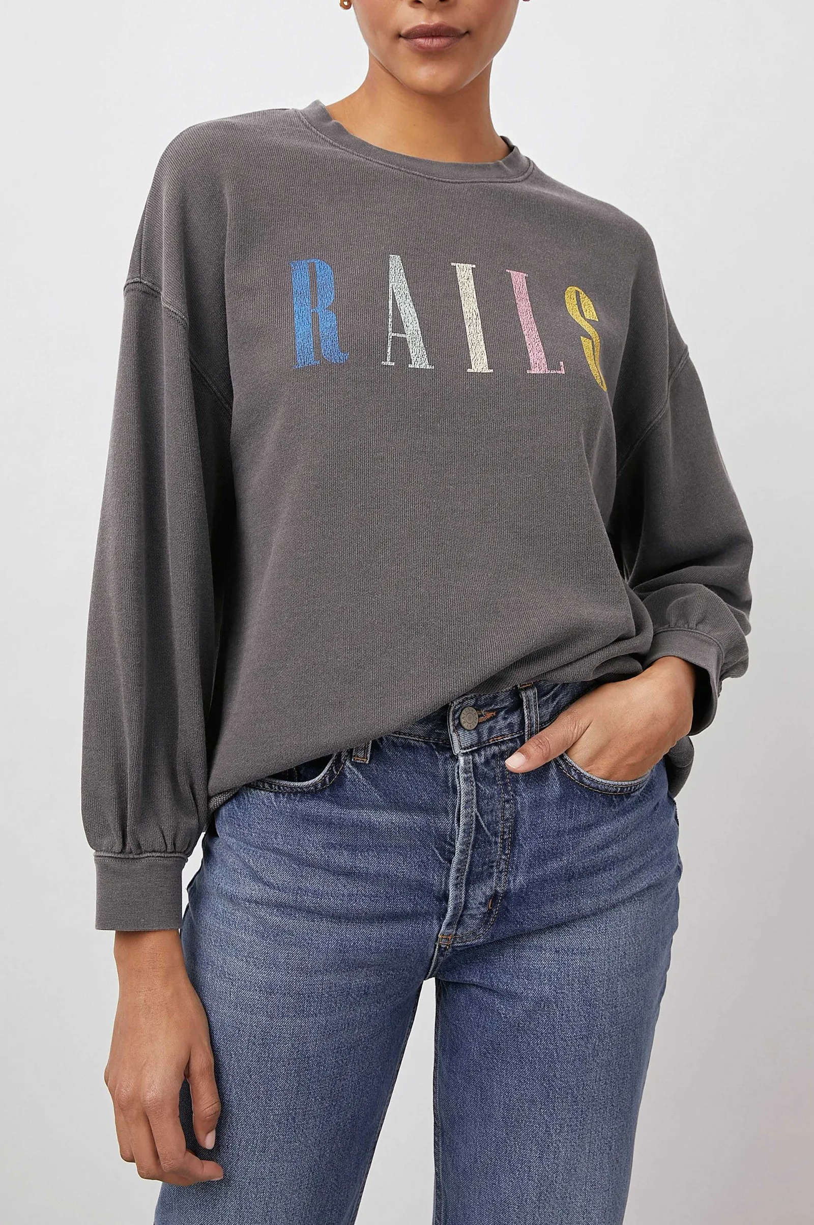 Vrouwen Rails Handtekening Sweatshirt - Vintage Zwart