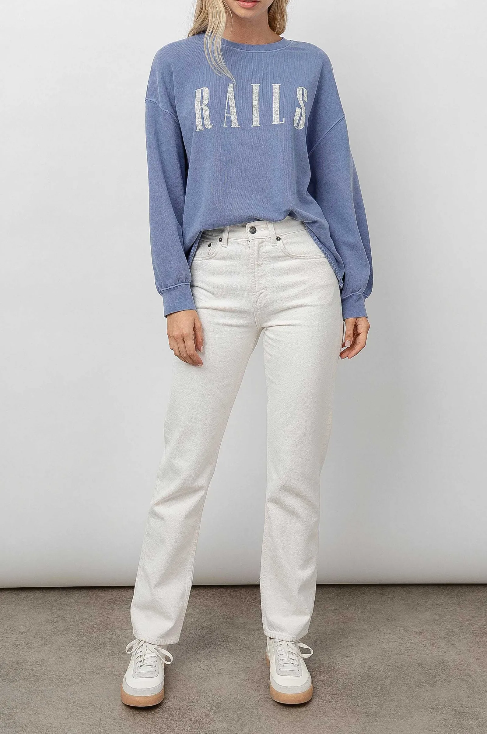 Vrouwen Rails Handtekening Sweatshirt - Gewassen Indigo