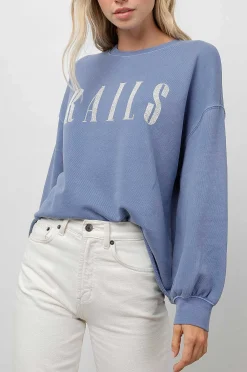Vrouwen Rails Handtekening Sweatshirt - Gewassen Indigo