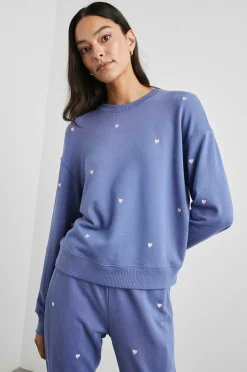Vrouwen Rails Ramona Sweatshirt - Roze Binnenbandborduursel Van Binnenkanten Harten