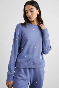 Vrouwen Rails Ramona Sweatshirt - Roze Binnenbandborduursel Van Binnenkanten Harten