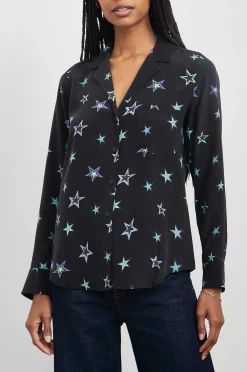 Vrouwen Rails Rebel Shirt - Zwarte Kosmische Sterren