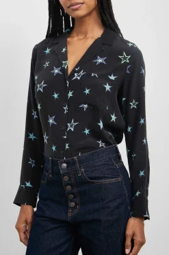 Vrouwen Rails Rebel Shirt - Zwarte Kosmische Sterren