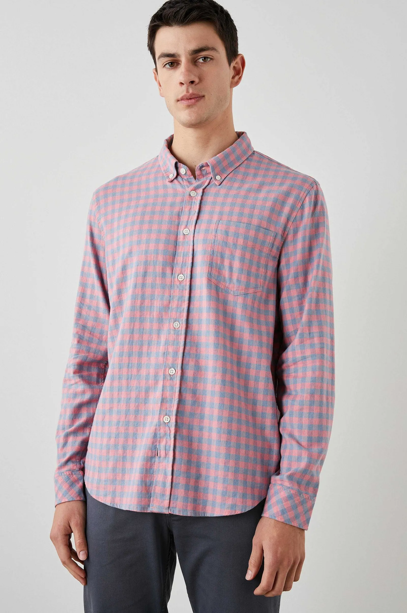 Heren Rails Reid Overhemd - Meloen Denim Melange