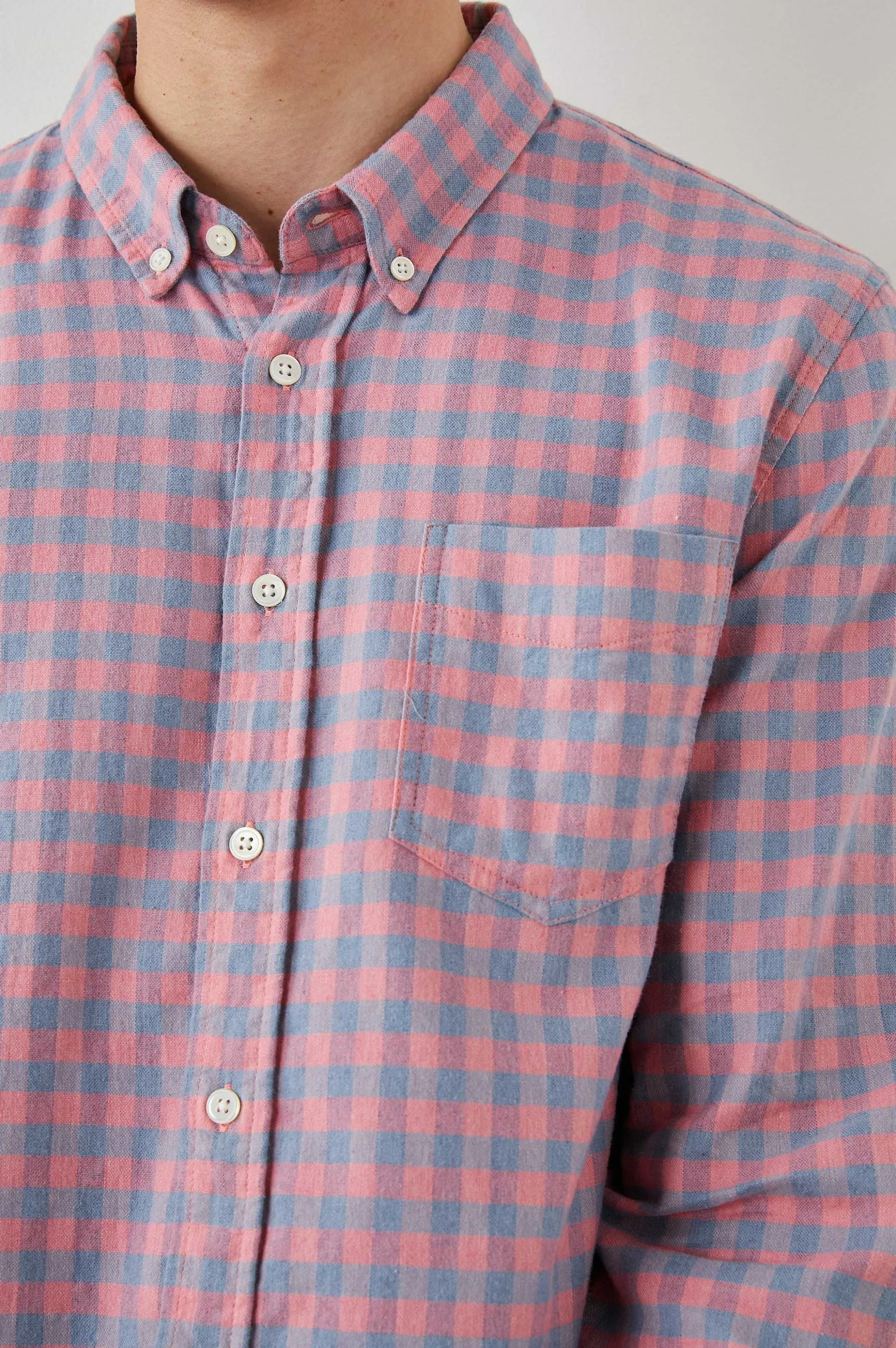 Heren Rails Reid Overhemd - Meloen Denim Melange