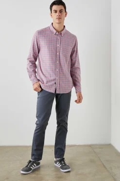Heren Rails Reid Overhemd - Meloen Denim Melange