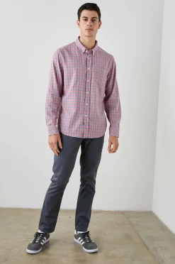 Heren Rails Reid Overhemd - Meloen Denim Melange
