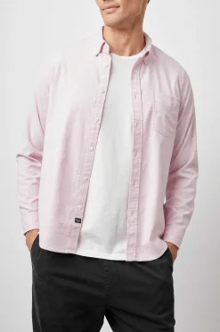Heren Rails Reid Shirt - Koraal Heather Oxford