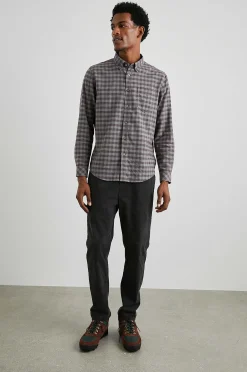Heren Rails Reid Shirt - Lava Salie