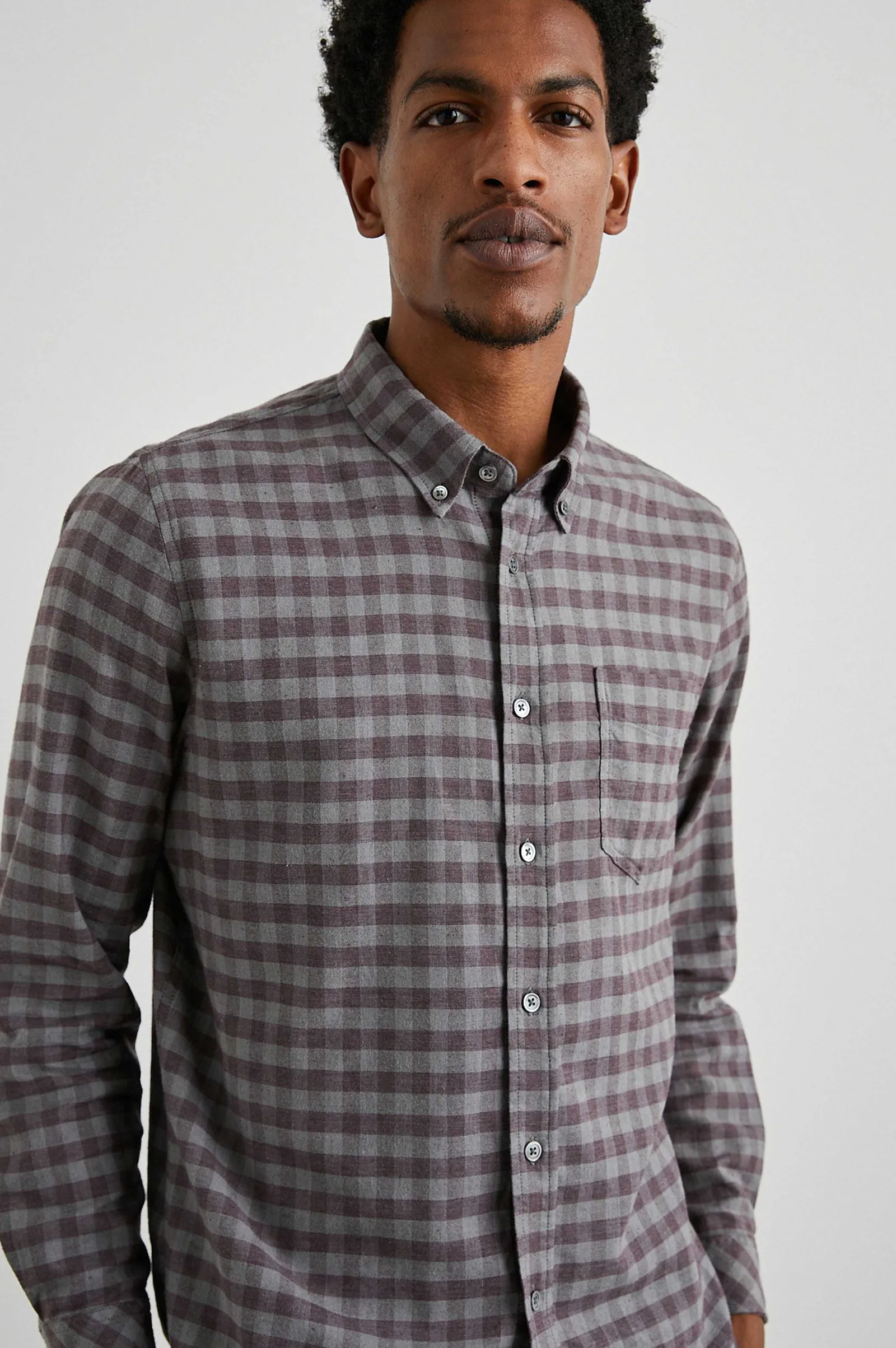 Heren Rails Reid Shirt - Lava Salie