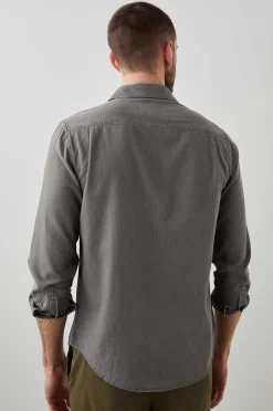 Heren Rails Rhet Overhemd - Gewassen Zwarte Chambray