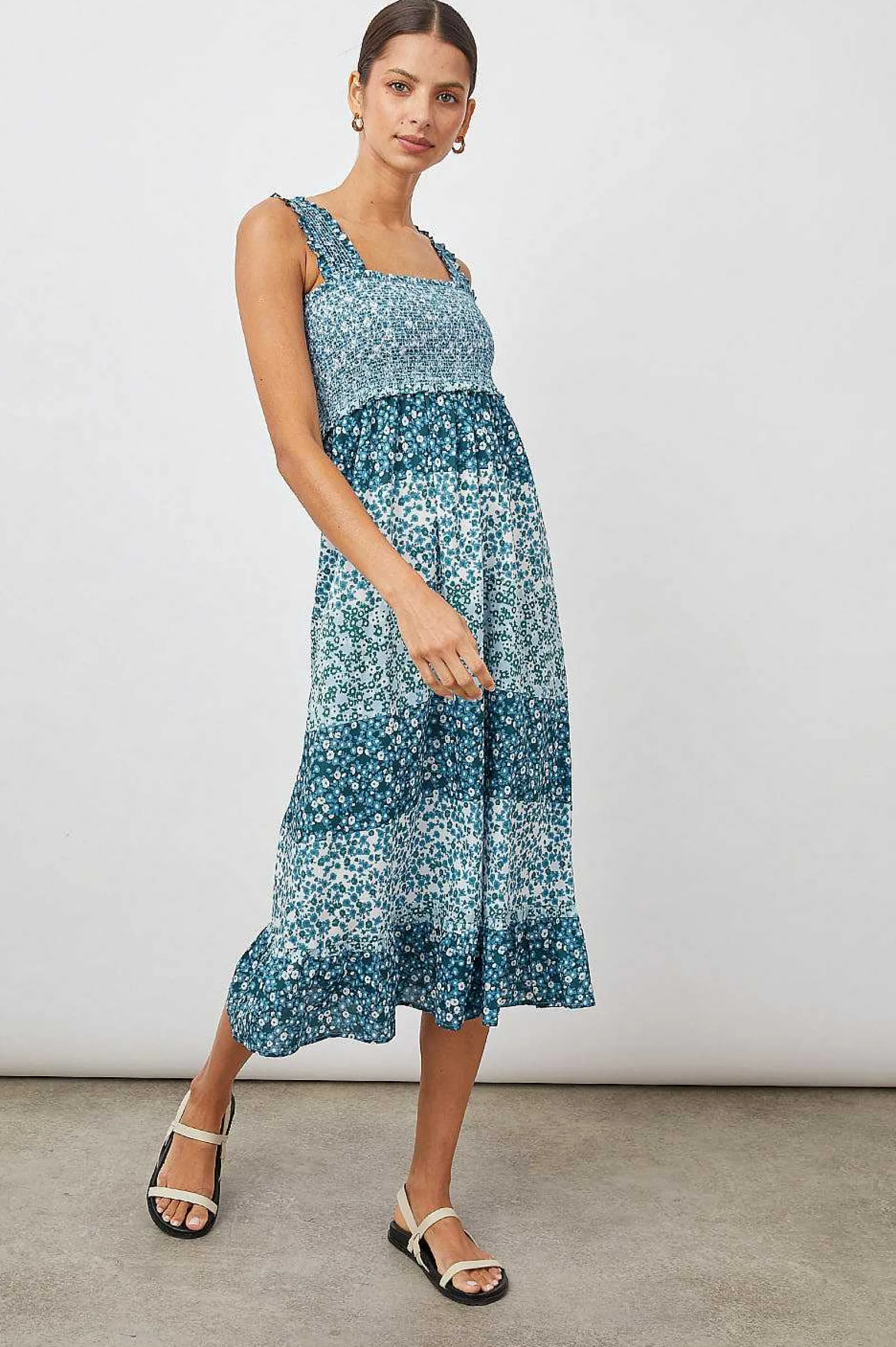 Vrouwen Rails Rumi Jurk - Gestreept Bloemen