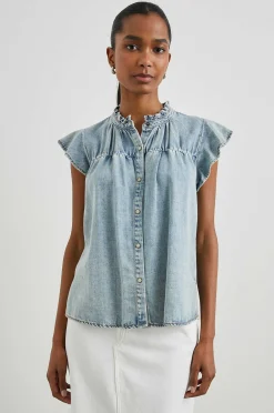 Vrouwen Rails Ruthie Top - Faded Indigo